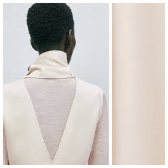 NWT. Massimo Dutti Cream Long Dress With Tie Detail. Size S. - Picture 3 of 10